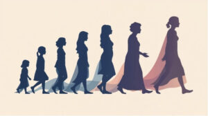 Illustration showing how hormone fluctuations can trigger hormonal headaches.