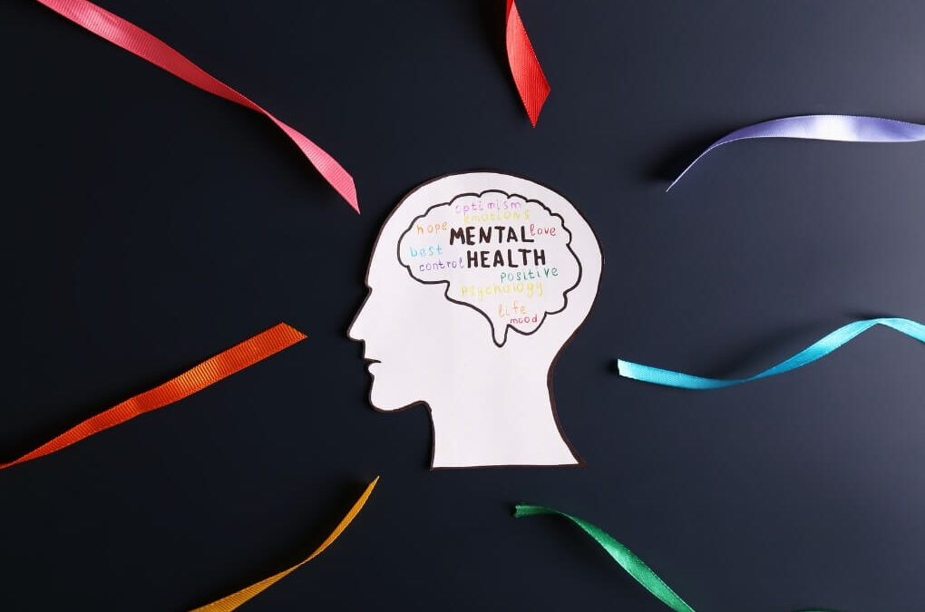 Illustration representing the connection between mental health and migraines