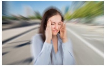 Visual aura associated with migraine attacks