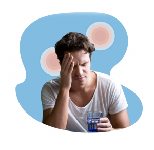 A man experiencing a Migraine